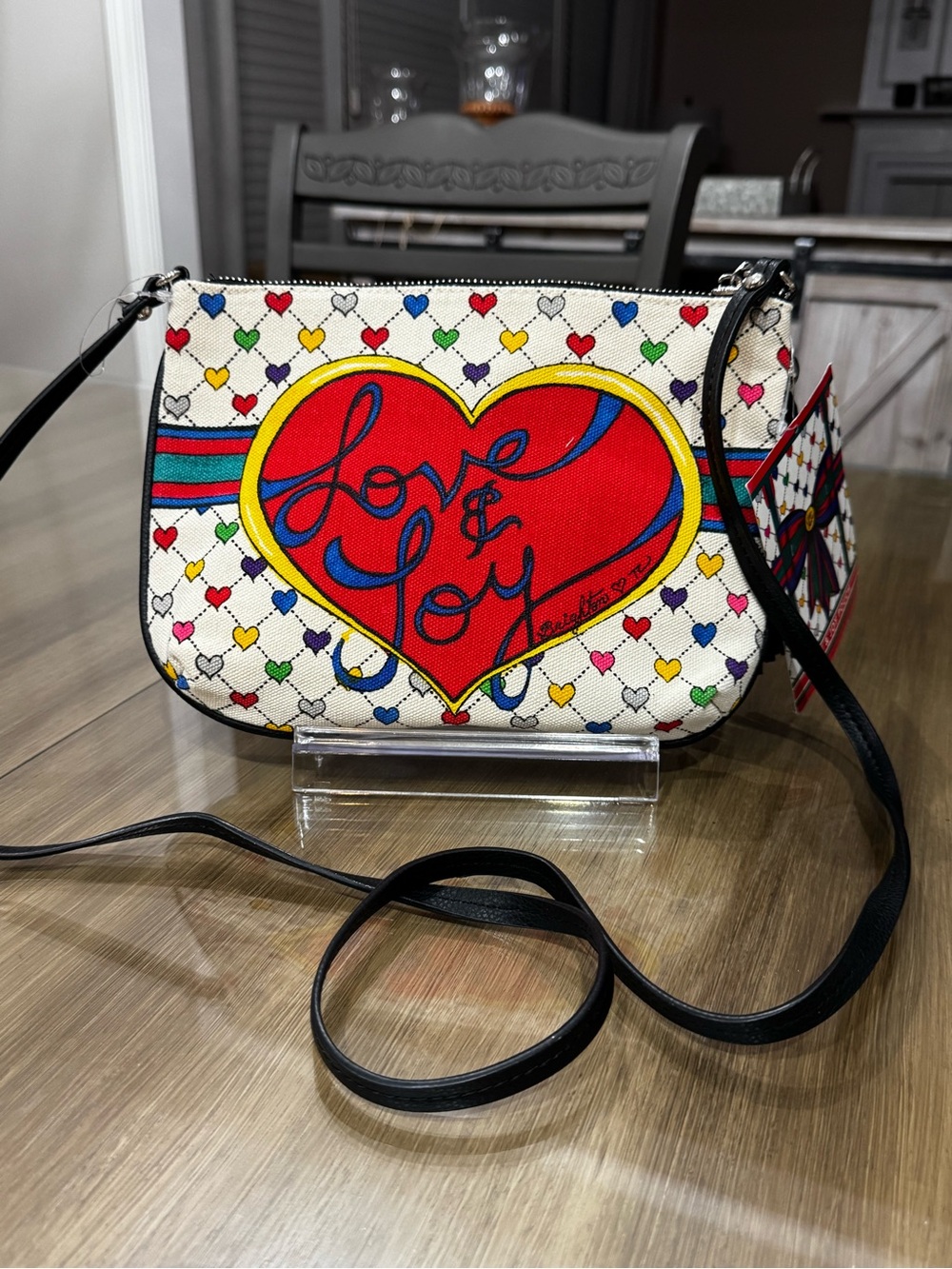 Brighton 'Love & Joy' Red Heart Crossbody Bag